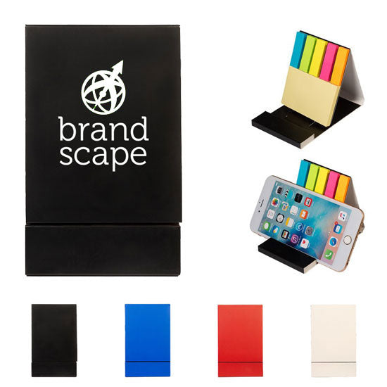 DUO STICKY NOTEPAD & PHONE STAND - ASSORTED COLORS – Brandscape Shop